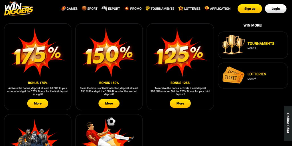 Bonus offers and Promos at Win Diggers Casino Site [2025] 