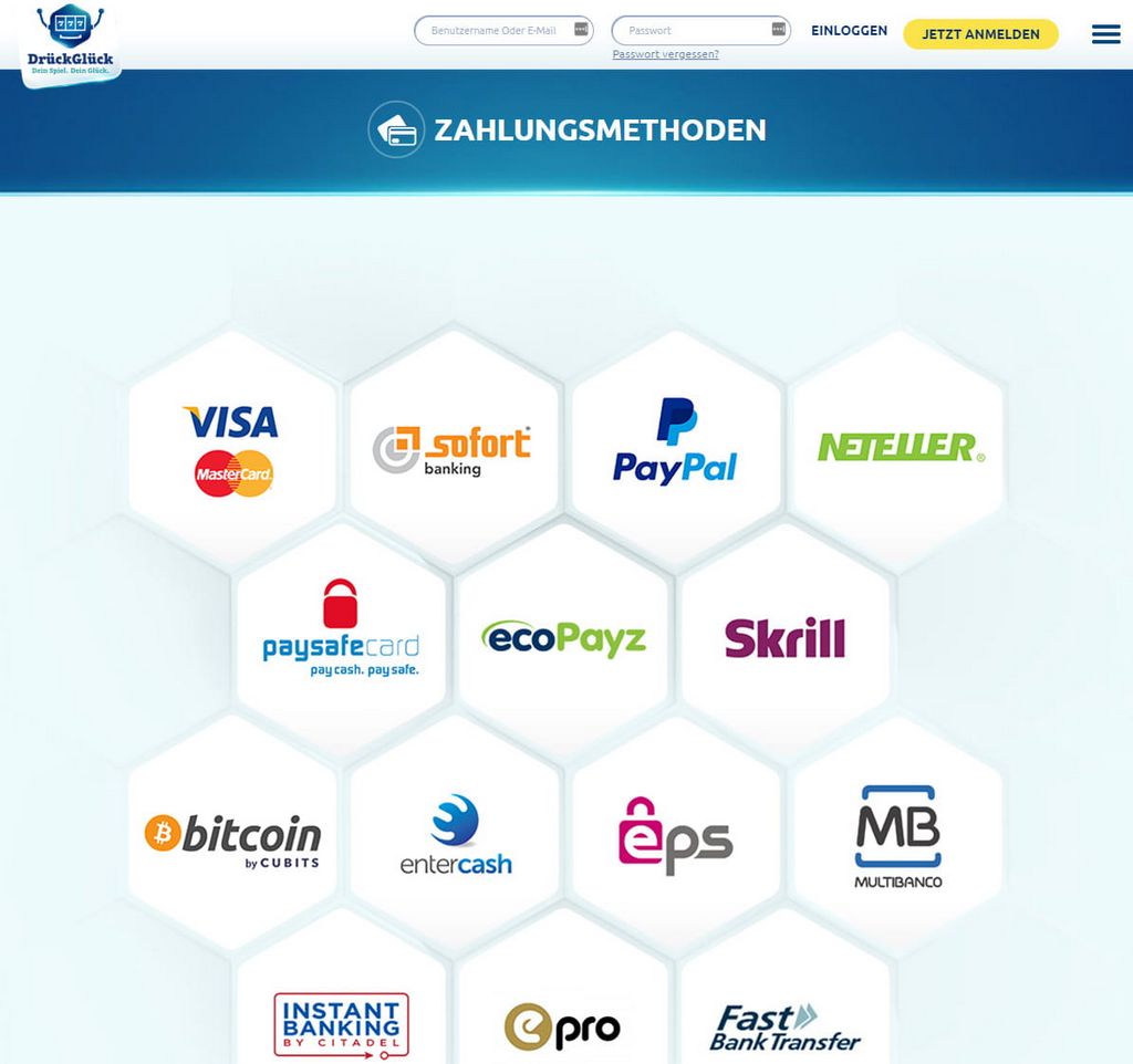 DrueckGlueck Online Casino Bewertung & Vorteile